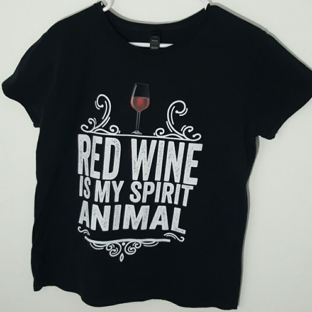 Anvil T-shirt  "Red Wine Is My Spirit Anim…